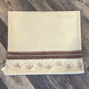 Archaus Nordic Bedding Collection Sham Pillow Cover Embroidered Wool Blend Cream